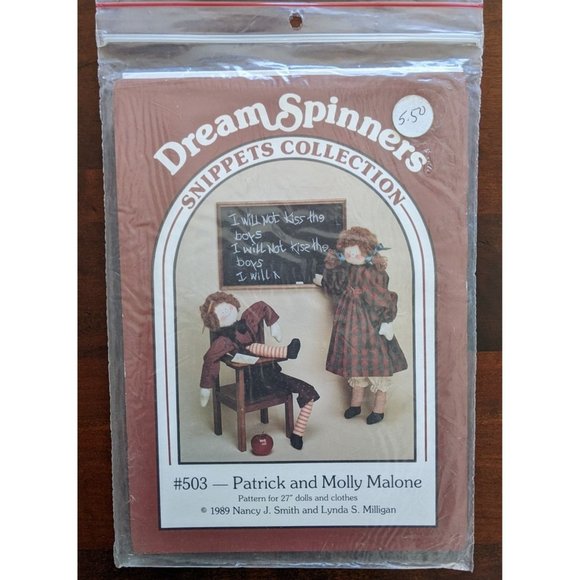 Vintage DREAM SPINNERS Pattern #503 Patrick & Molly Malone 27" dolls/clothes - Picture 1 of 1